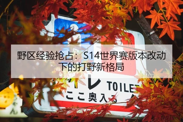 野区经验抢占：S14世界赛版本改动下的打野新格局